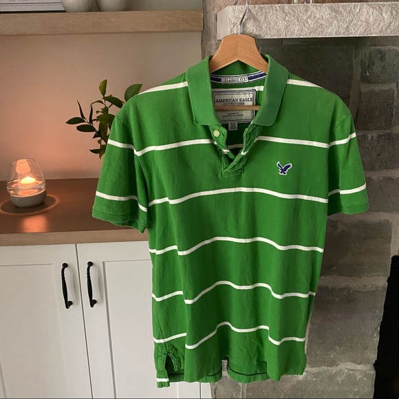 American Eagle Men’s Classic Polo Stripe T-Shirt - Picture 4 of 6
